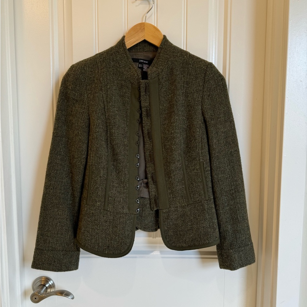 Dark Olive Fall/Winter Wool Blazer